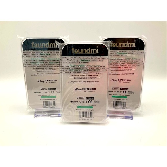 Disney Star Wars Chewbacca Bluetooth Find My Keys Tracker Key Chain Fob Lot Of 3 - Picture 2 of 2